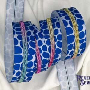 Dark Blue Splotches Premier Zipper Tape