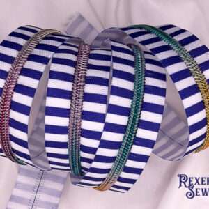 Deep Purple Striped Premier Zipper Tape