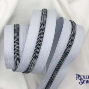 Silver Grey Zipper Tape