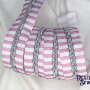 Light Pink Stripe Premier Zipper Tape