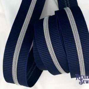 Navy Woven Premier Zipper Tape