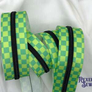 Green Checkered Premier Zipper Tape