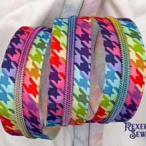 Bright Houndstooth Premier Zipper Tape
