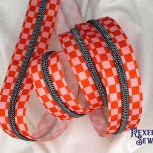 Orange Checkered Premier Zipper Tape