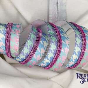 Pastel Houndstooth Premier Zipper Tape