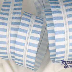 Light Blue Stripe Premier Zipper Tape