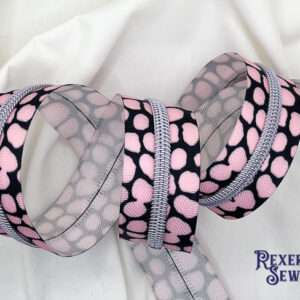 Pink Splotches Premier Zipper Tape