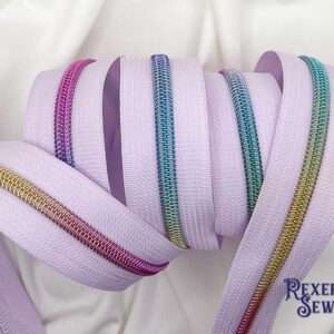 Very Light Lavender Zipper Tape