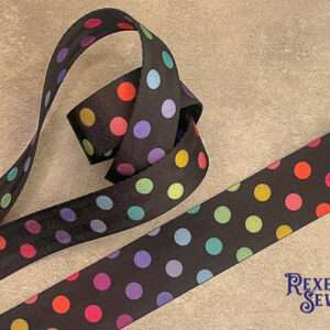 Black Multi Colored Dots Webbing (Premier)